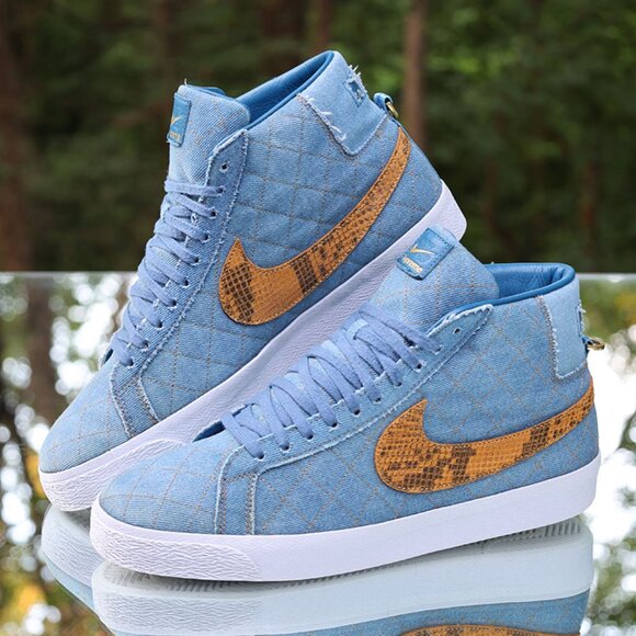 Nike Supreme x SB Zoom Blazer Mid Denim Blue - Picture 4 of 14